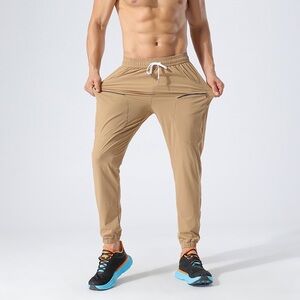 Men's Tan Jogger Pants